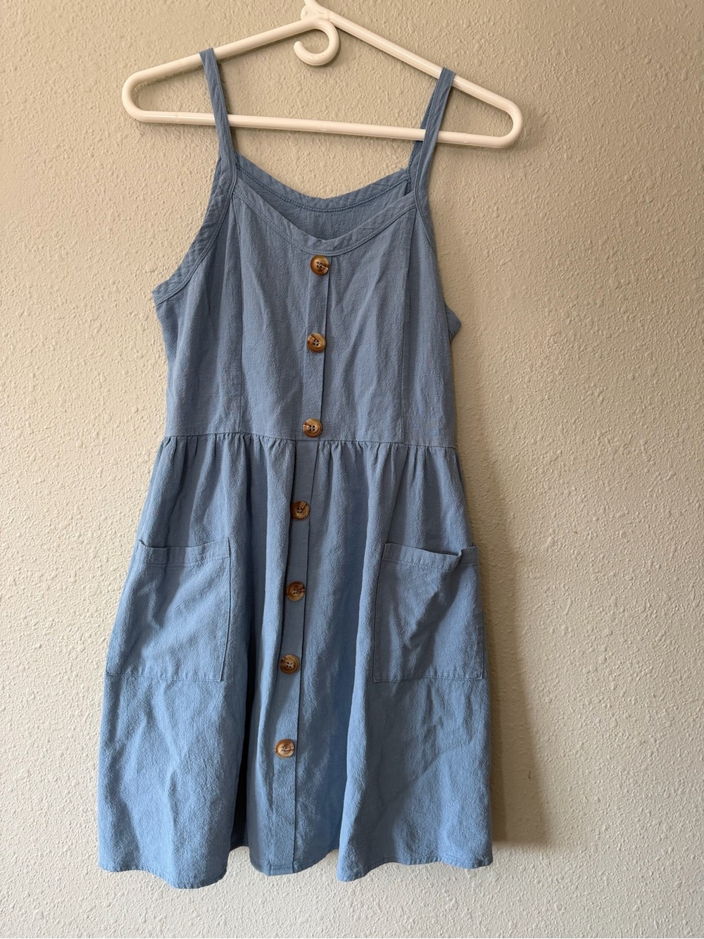 Light Blue Button-Front Sundress